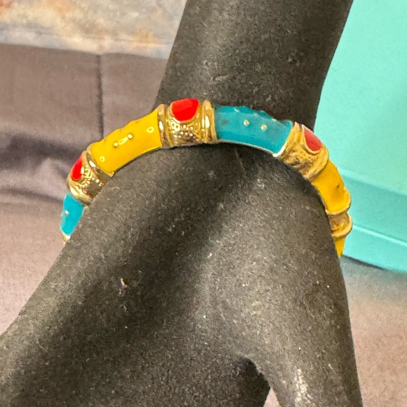 Colorful Enamel Bangle Bracelet - Picture 7 of 11